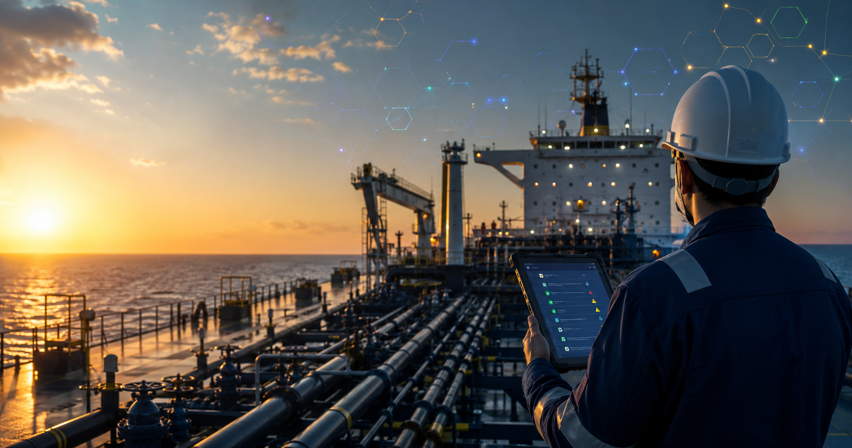 SIRE 2.0 tanker vetting inspection — OCIMF inspector assessing hardware, process and human factors aboard a tanker
